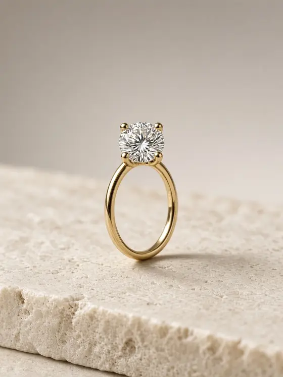 Anillo solitario, imagen ilustrativa
